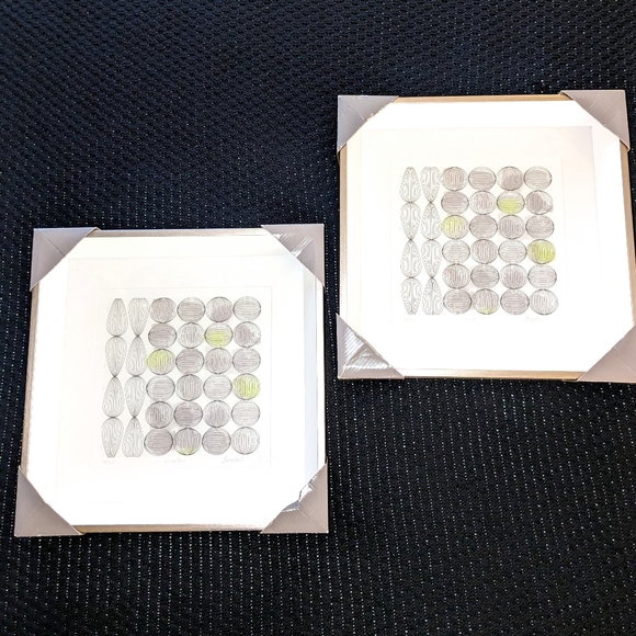 Original Two Piece Set Signed Evangeline Contemporary Prints - Picture 1 of 6